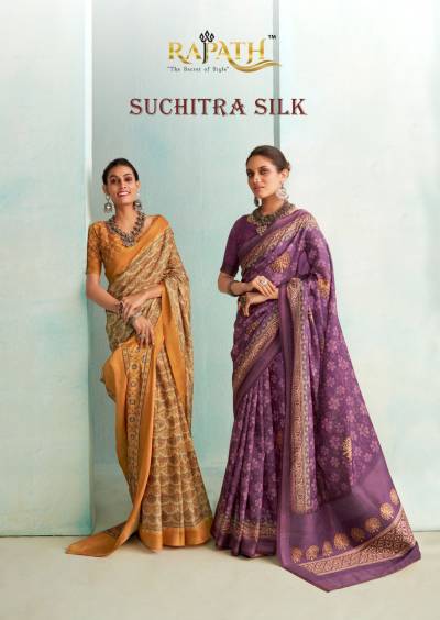 RAJPATH SUCHITRA SILK 360001 TO 360010 DESIGNER SAREE WHOLESALER IN INDIA